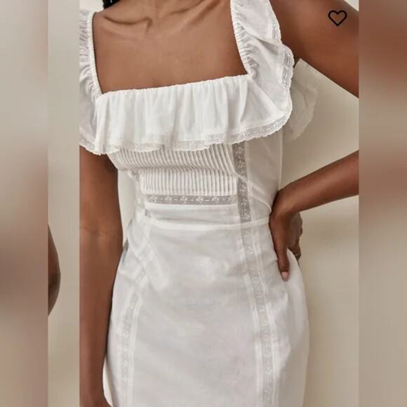 REFORMATION 'Tide' Ivory Cotton Maxi Dress US 12 NWT - Picture 3 of 14